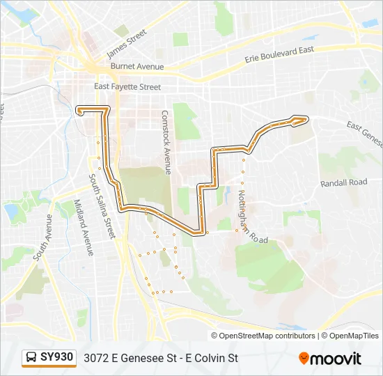 SY930 Bus Line Map