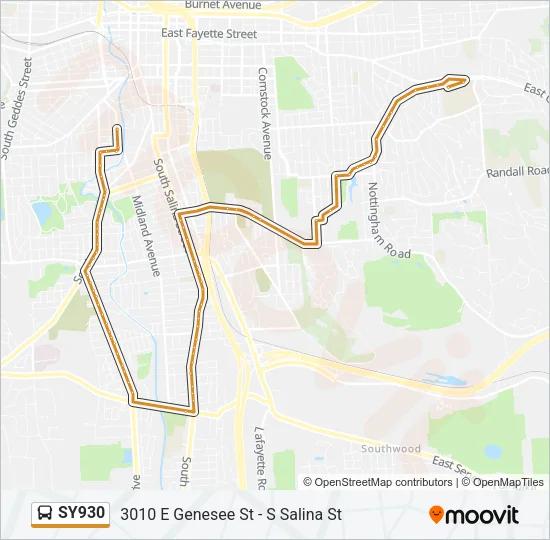 SY930 Bus Line Map