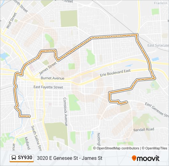 SY930 bus Line Map