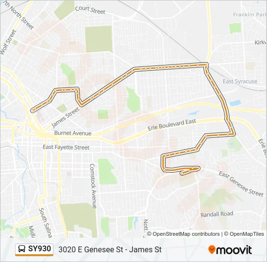 SY930 Bus Line Map