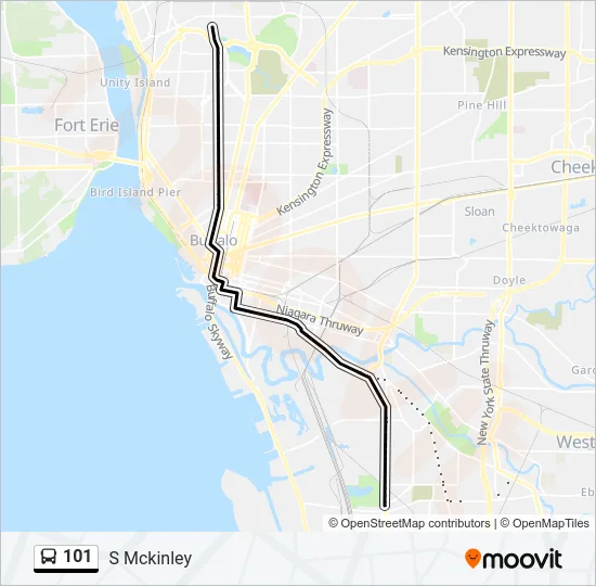 101 Bus Line Map