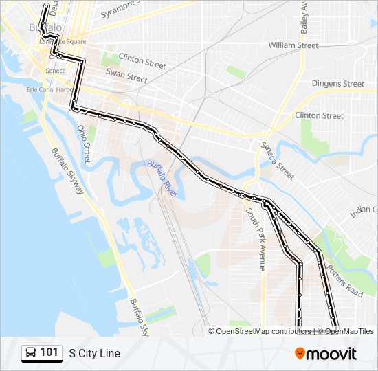 101 Bus Line Map