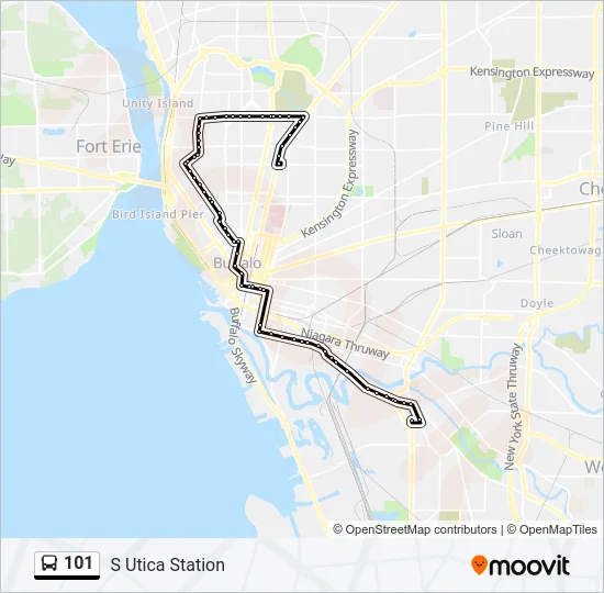 101 Bus Line Map