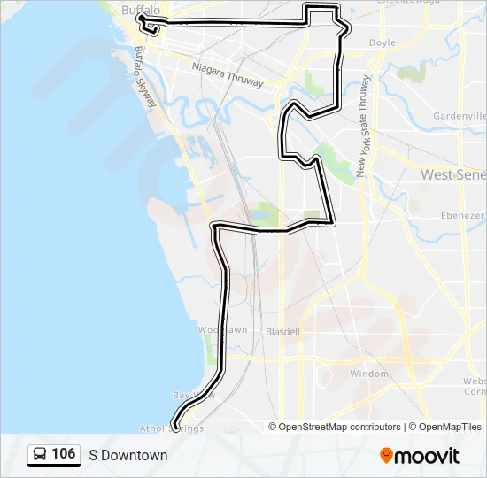 106 Bus Line Map