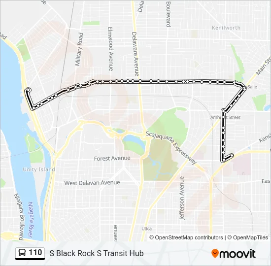 110 Bus Line Map