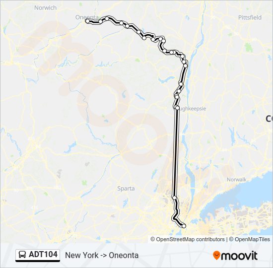 ADT104 Bus Line Map