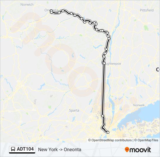 ADT104 bus Line Map