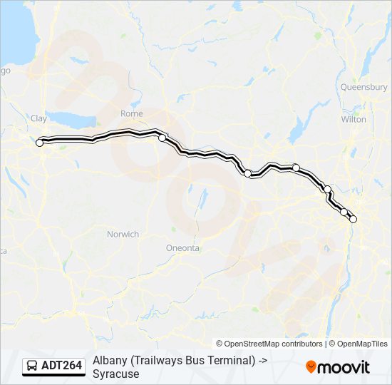 Mapa de ADT264 de autobús