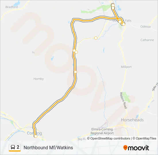 2 Bus Line Map