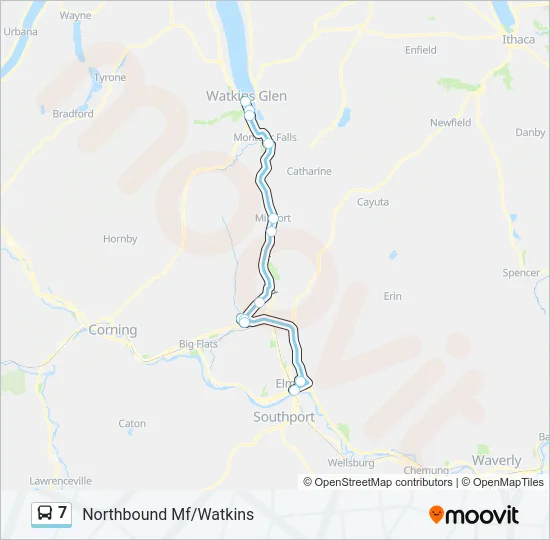 7 Bus Line Map