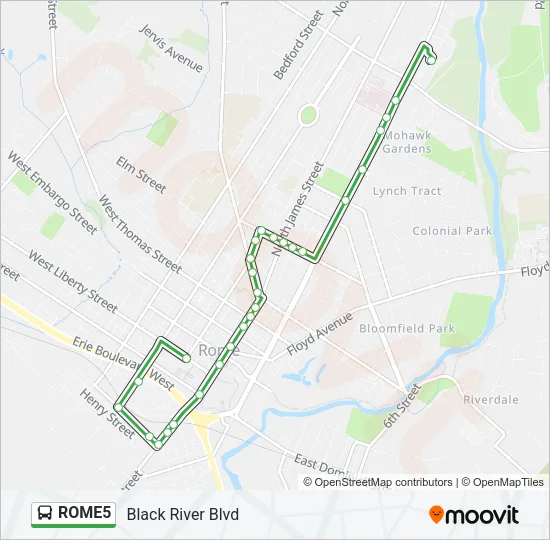ROME5 Bus Line Map