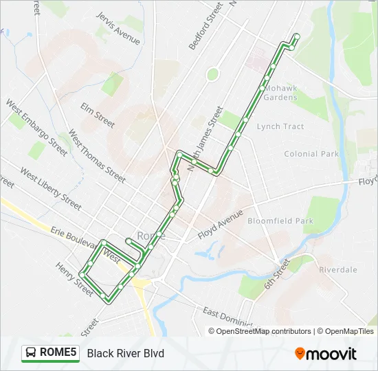 ROME5 Bus Line Map