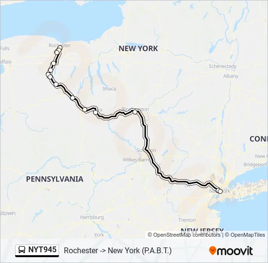NYT945 Bus Line Map