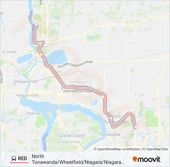 RED Bus Line Map