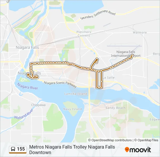 155 Bus Line Map