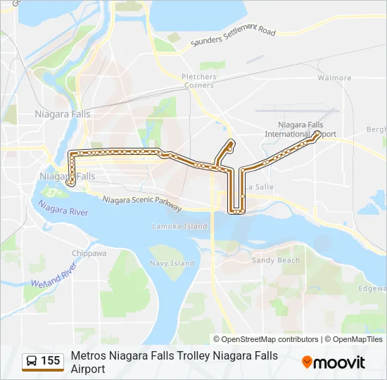 155 Bus Line Map