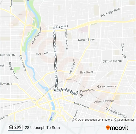 285 Bus Line Map
