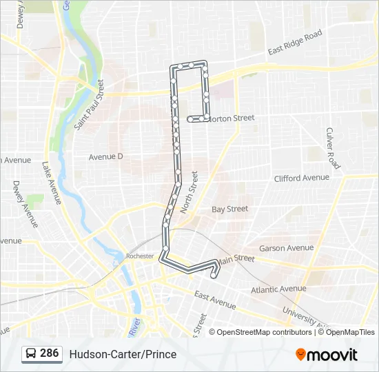 286 Bus Line Map