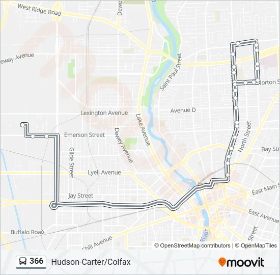 366 Bus Line Map