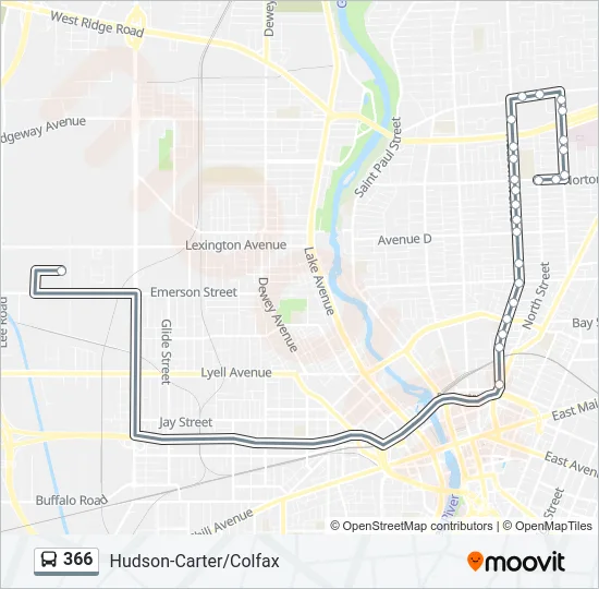 366 Bus Line Map