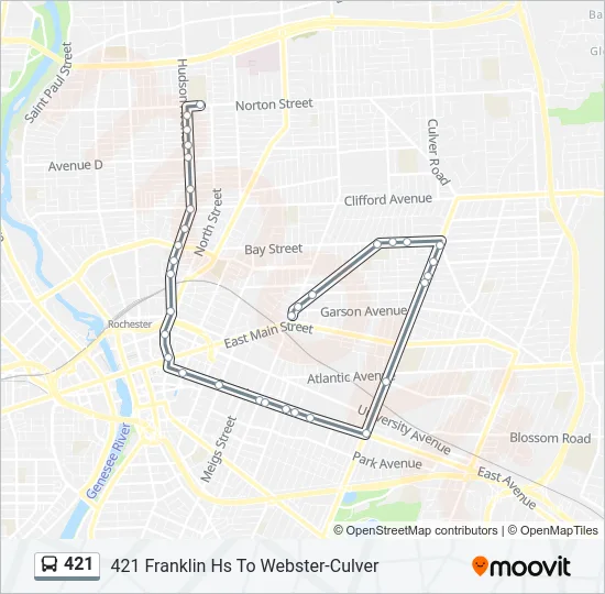 421 Bus Line Map
