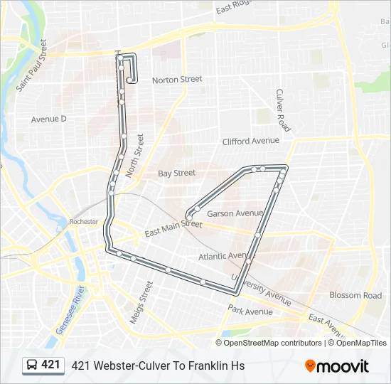 421 Bus Line Map