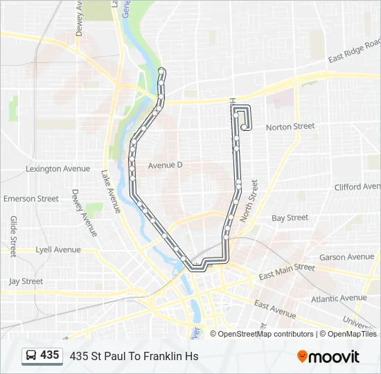 435 Bus Line Map