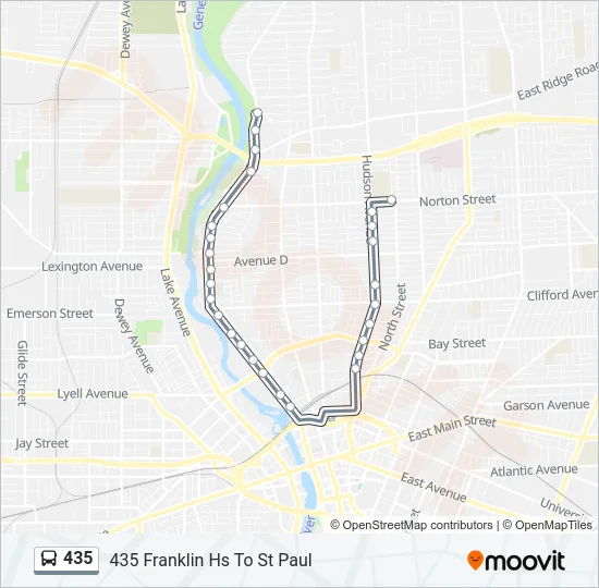 435 Bus Line Map