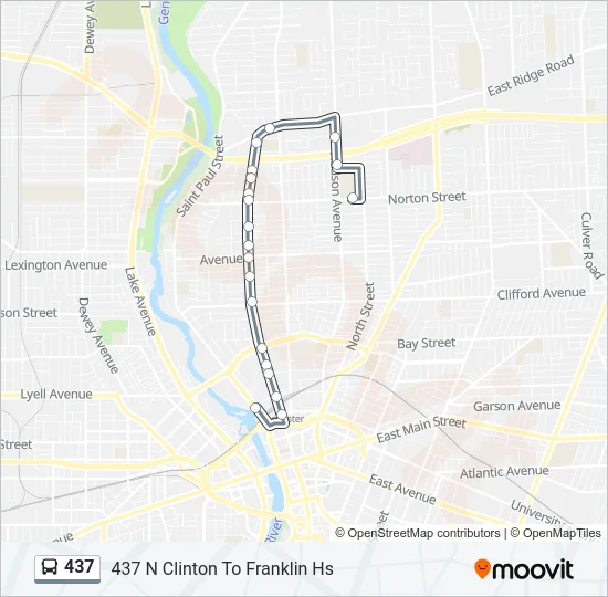437 Bus Line Map