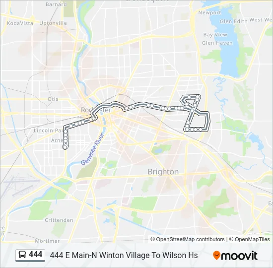 444 Bus Line Map