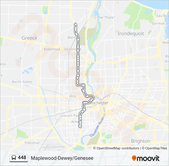 448 Bus Line Map