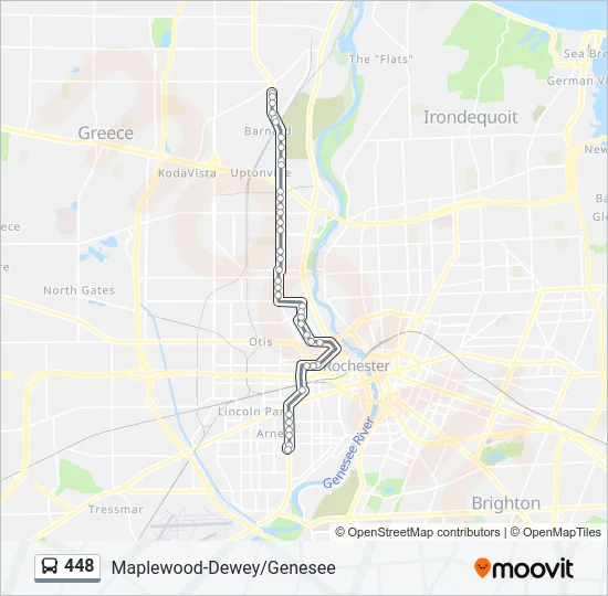 448 Bus Line Map