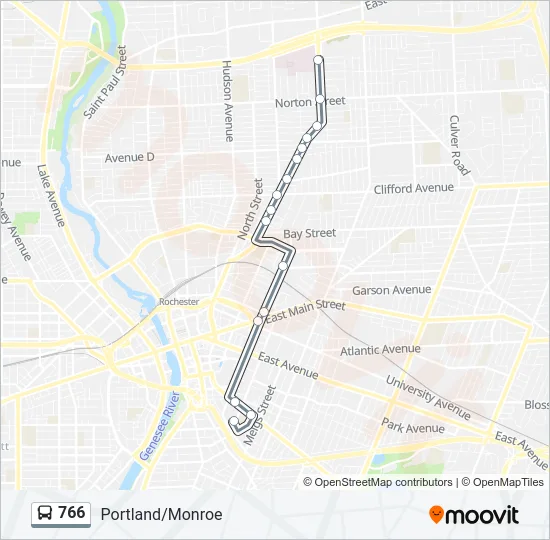 766 Bus Line Map
