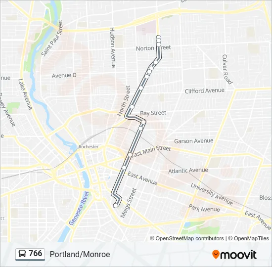 766 Bus Line Map