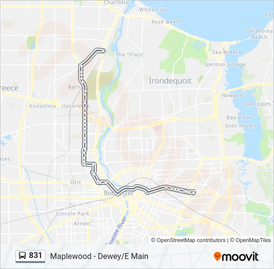 831 Bus Line Map