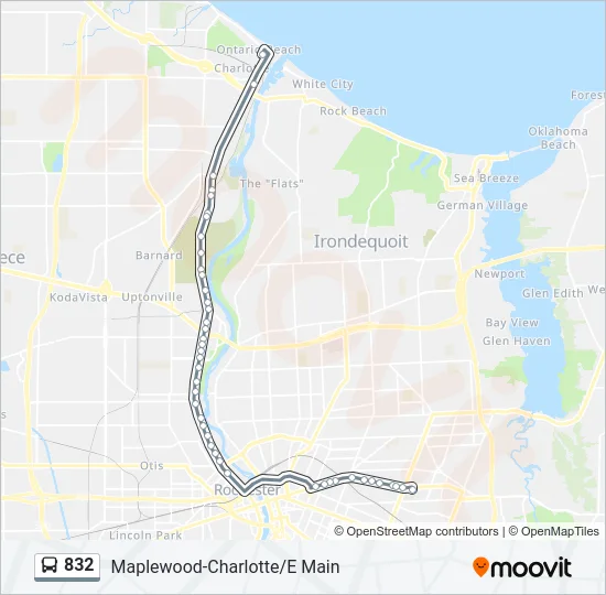 832 Bus Line Map