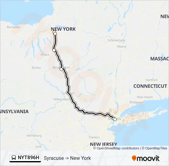 NYT896H Bus Line Map