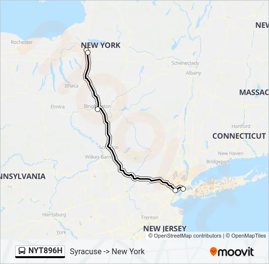 NYT896H Bus Line Map