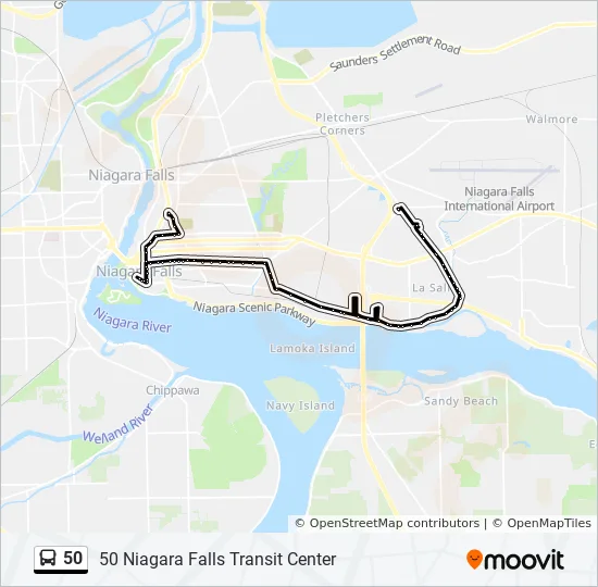 Niagara Falls Map Pdf 50 Route: Schedules, Stops & Maps - 50 Niagara Falls Transit Center  (Updated)