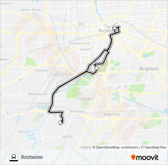 NEW YORK TRAILWAYS 950 Bus Line Map