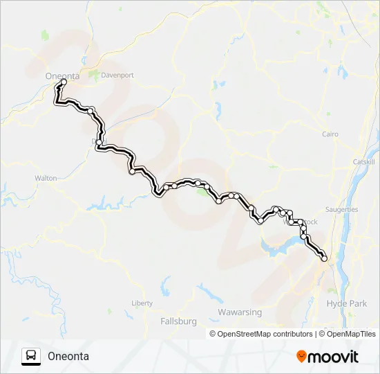 PINE HILL TRAILWAYS 775 Bus Line Map