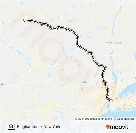 ADIRONDACK TRAILWAYS 161 Bus Line Map