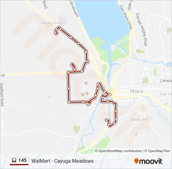 145 Bus Line Map