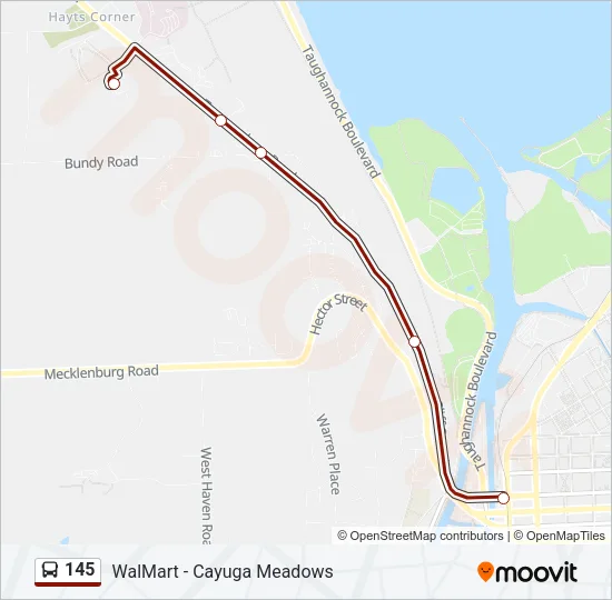 145 Bus Line Map