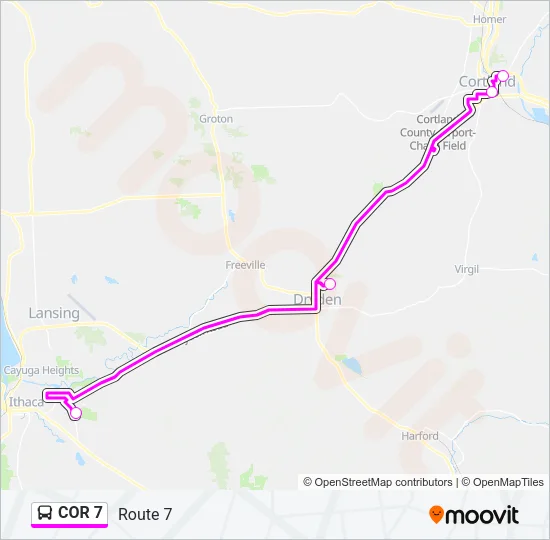 COR 7 Bus Line Map