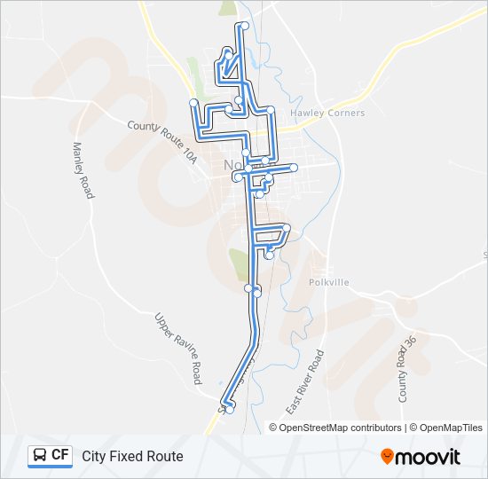 CF Bus Line Map