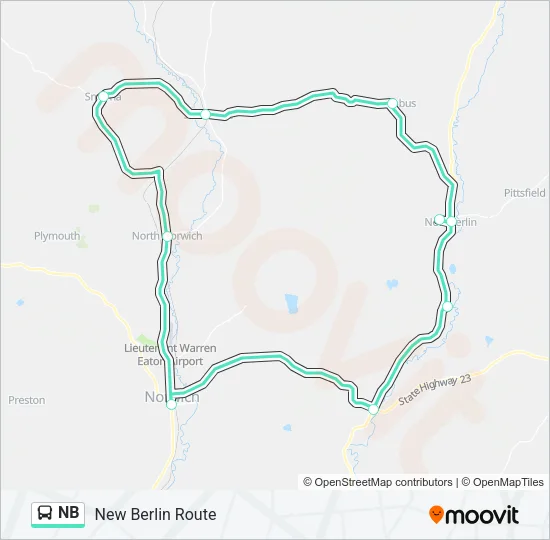 NB Bus Line Map