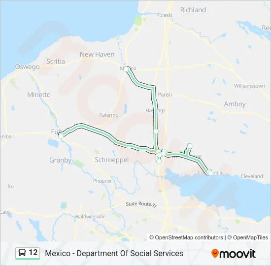 12 Bus Line Map