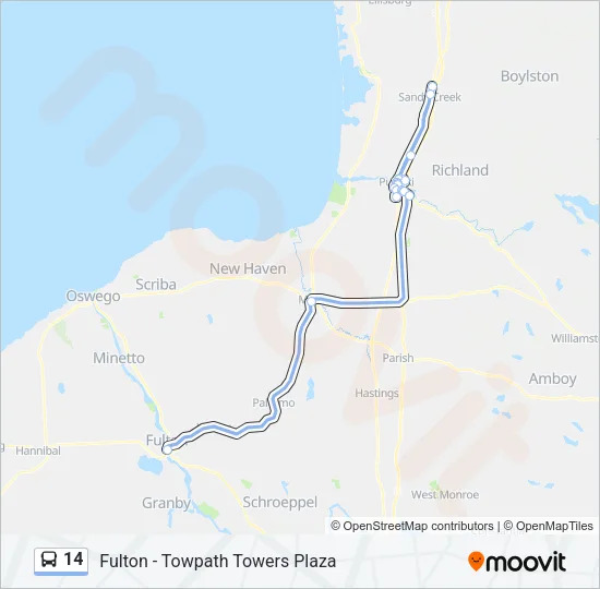 14 Bus Line Map
