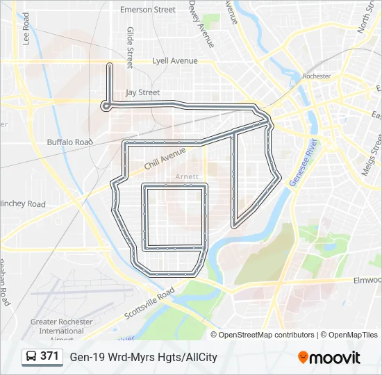 371 Bus Line Map